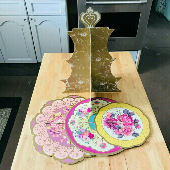 Printed Card 3 Tier Reversable Cake Stand - Picture 6 of 9